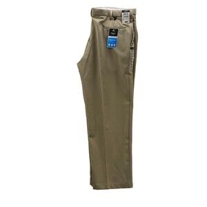 Haggar Pants Men's 42x30 Beige Cool 18 Wrinkle Free Classic Fit  Preppy Slacks